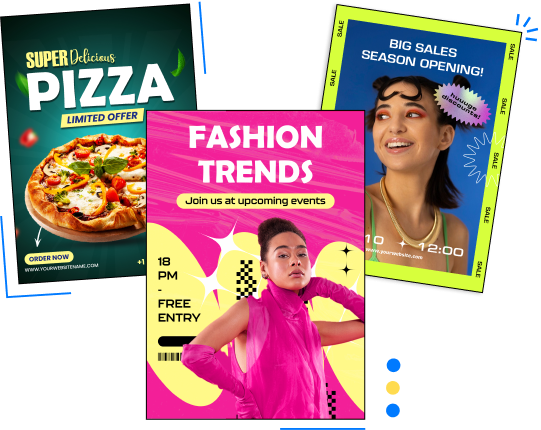 promotional-flyers-pizza-fashion-sales-event